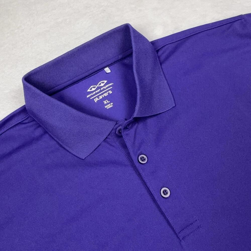 Snake Eyes Polo Shirt Mens XL Purple 100% Polyester Tagless Players Collared